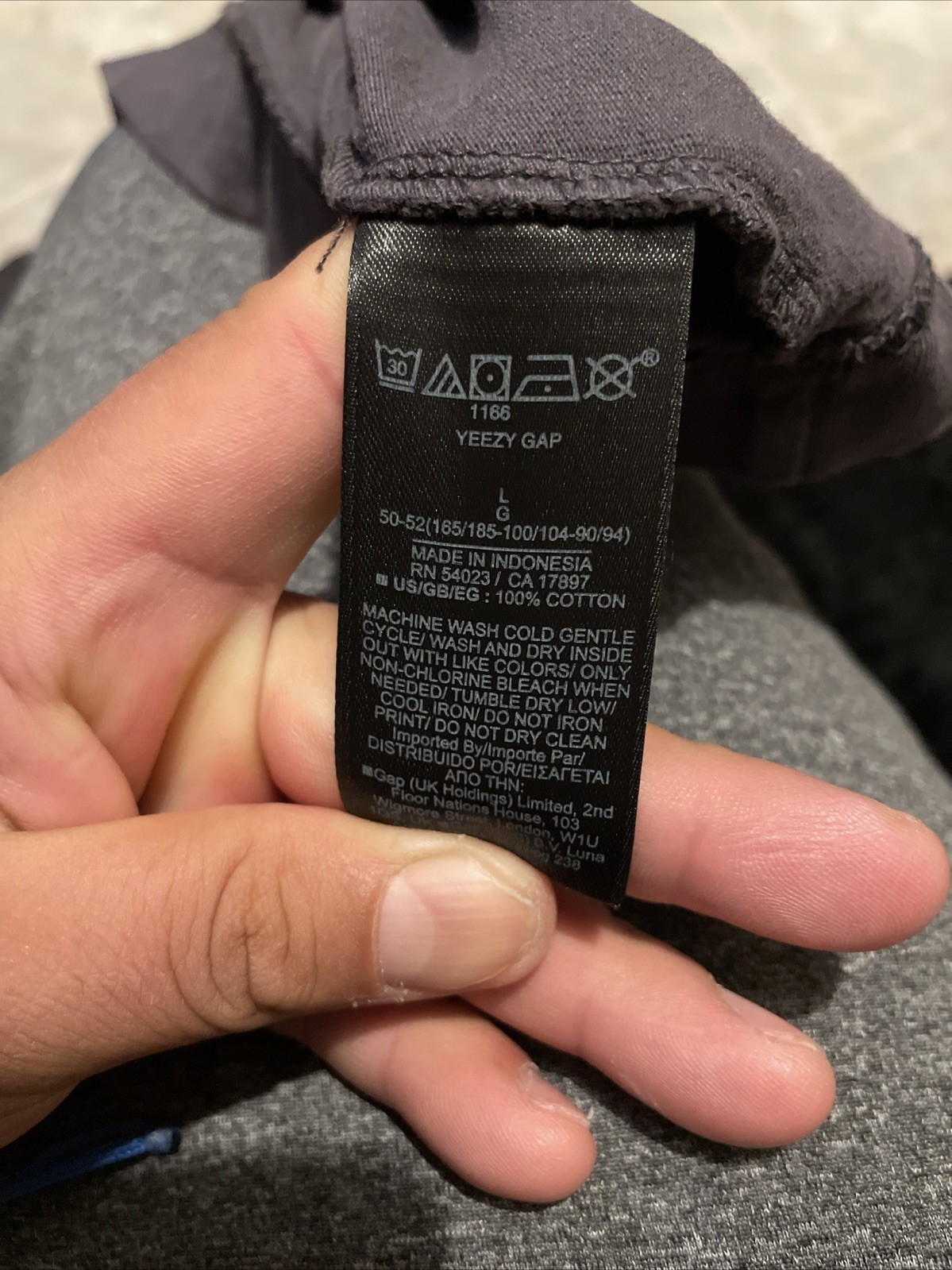 YZY Yeezy Gap Engineered By Balenciaga Oversized T-Shirt Grey SZ Large