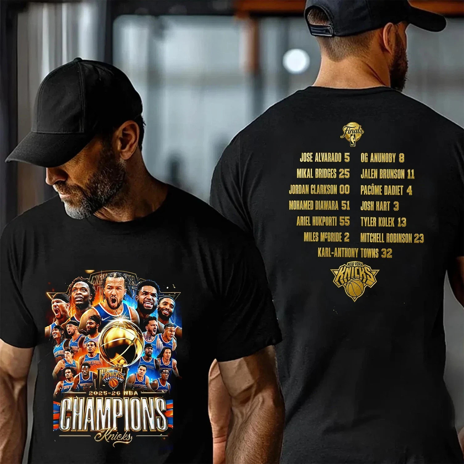 HOT!! N.Y Knicks 2026 N.B.A Finals Champions T-Shirt – Black