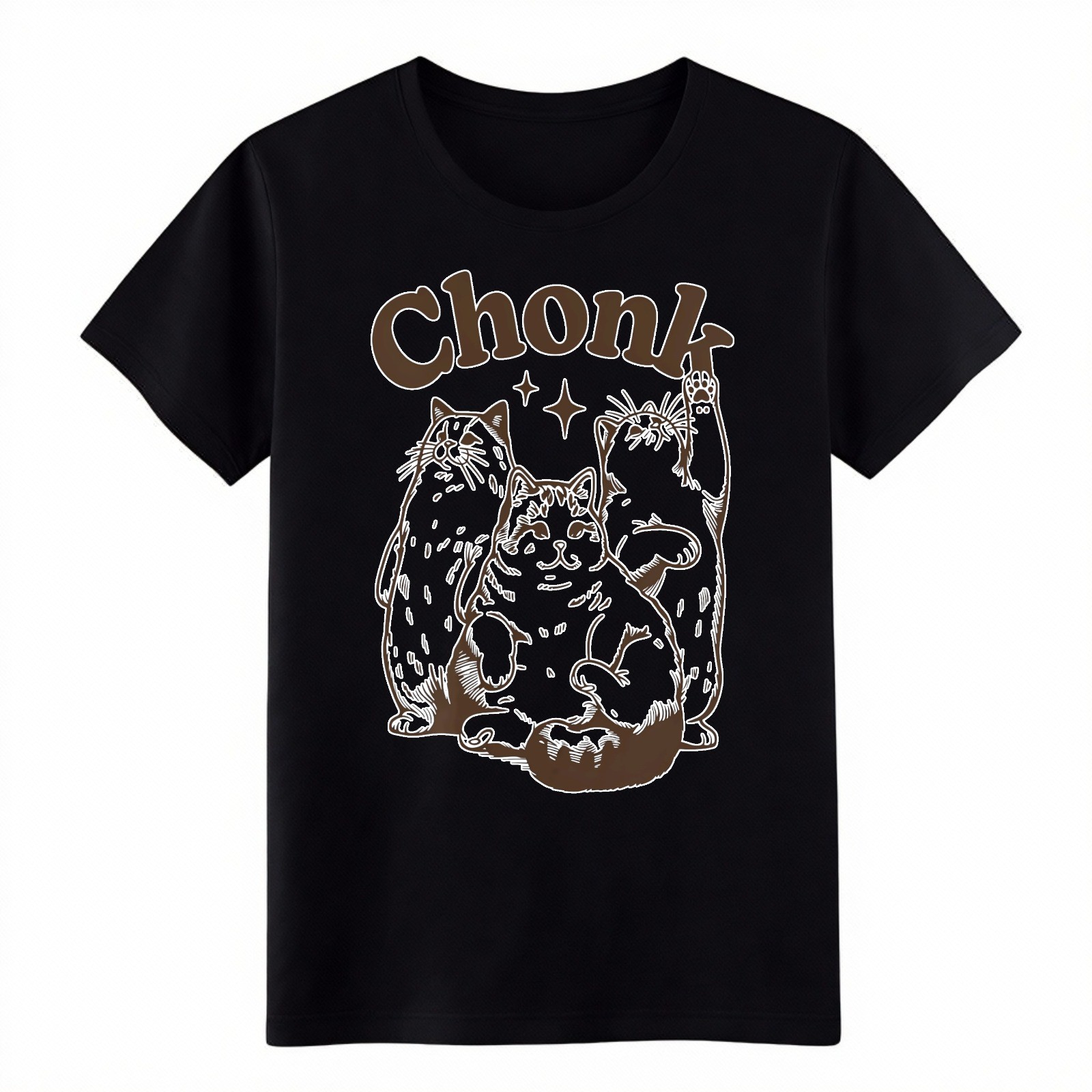 Chonky Chonk Cats Vintage Tee Cute Funny Graphic Tee for Cat Lovers Pet Owners