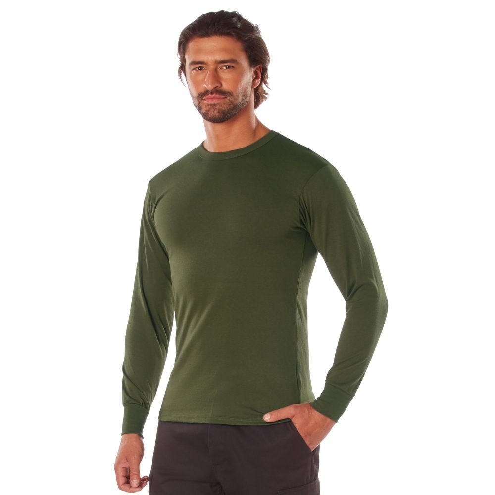 Rothco Long Sleeve T-Shirt Tactical Military Crew Tee Undershirt Army – New