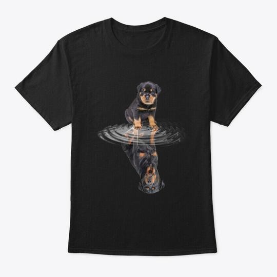 Rottweiler Reflection Love Dog Tee T-Shirt Made in the USA Size S to 5XL