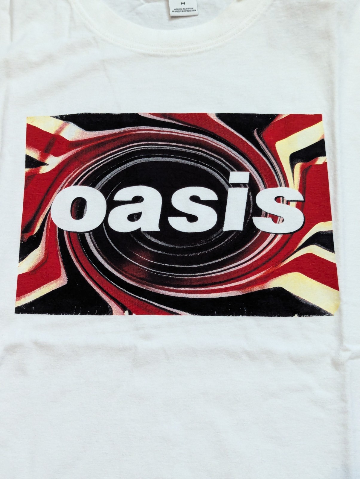 Levi’s oasis Union Jack Logo Band Shirt Mens M White