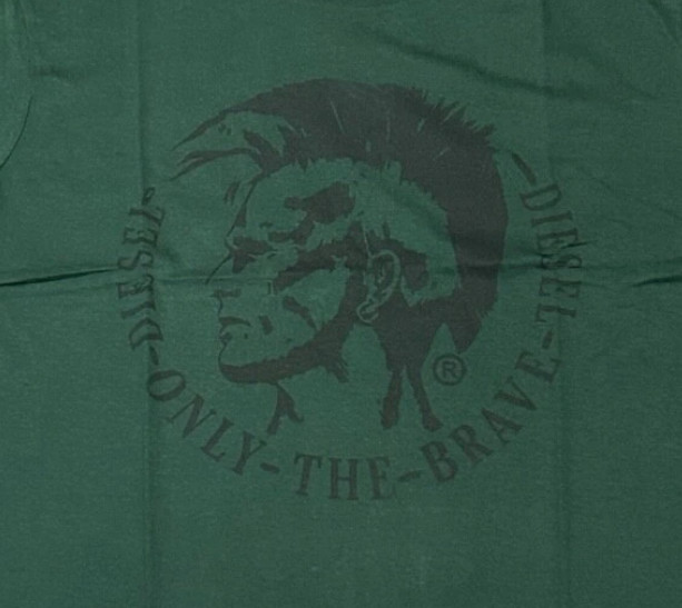 Vintage Y2K $58 DIESEL Green ACHEL Short Sleeve Slim Fit Designer T-shirt NWT