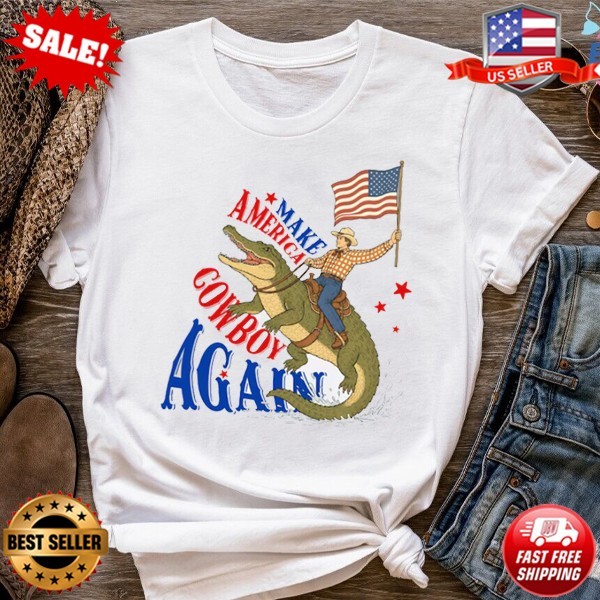 Cowboy Shirt, Make America Great Again, 4th Of July T-Shirt S-5XL multicolor
