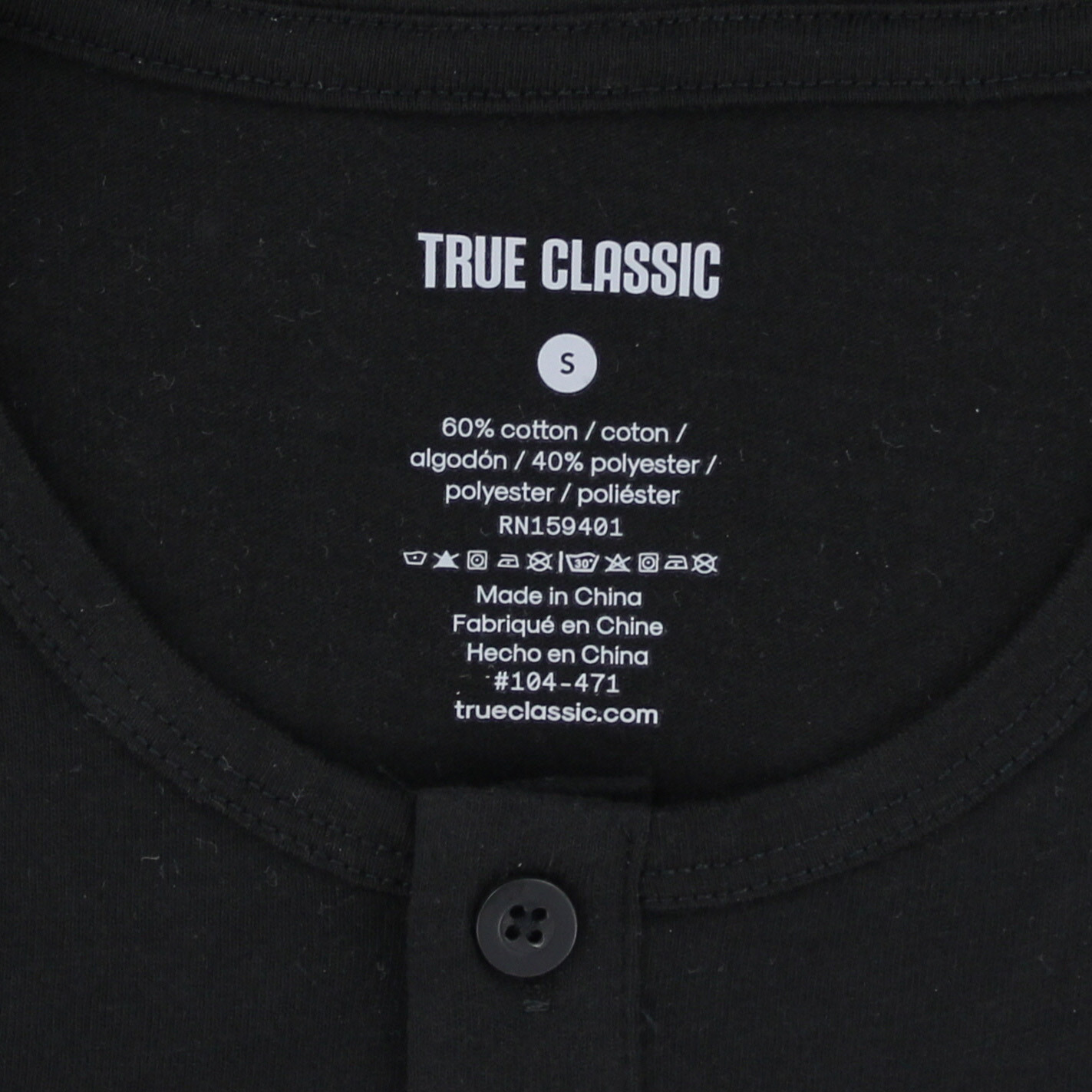 True Classic Men’s Shirt, Long Sleeve Henley Style Shirt MSRP $35