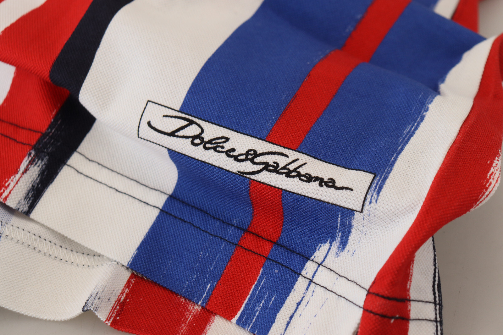 DOLCE & GABBANA T-shirt Multicolor Cotton Polo Top Mens IT48/ US38 /M RRP $800