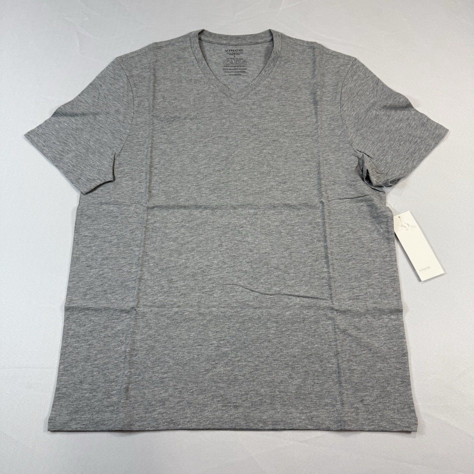 Vince 100% Pima Cotton V-neck Designer T-Shirt Size Small NWT $55