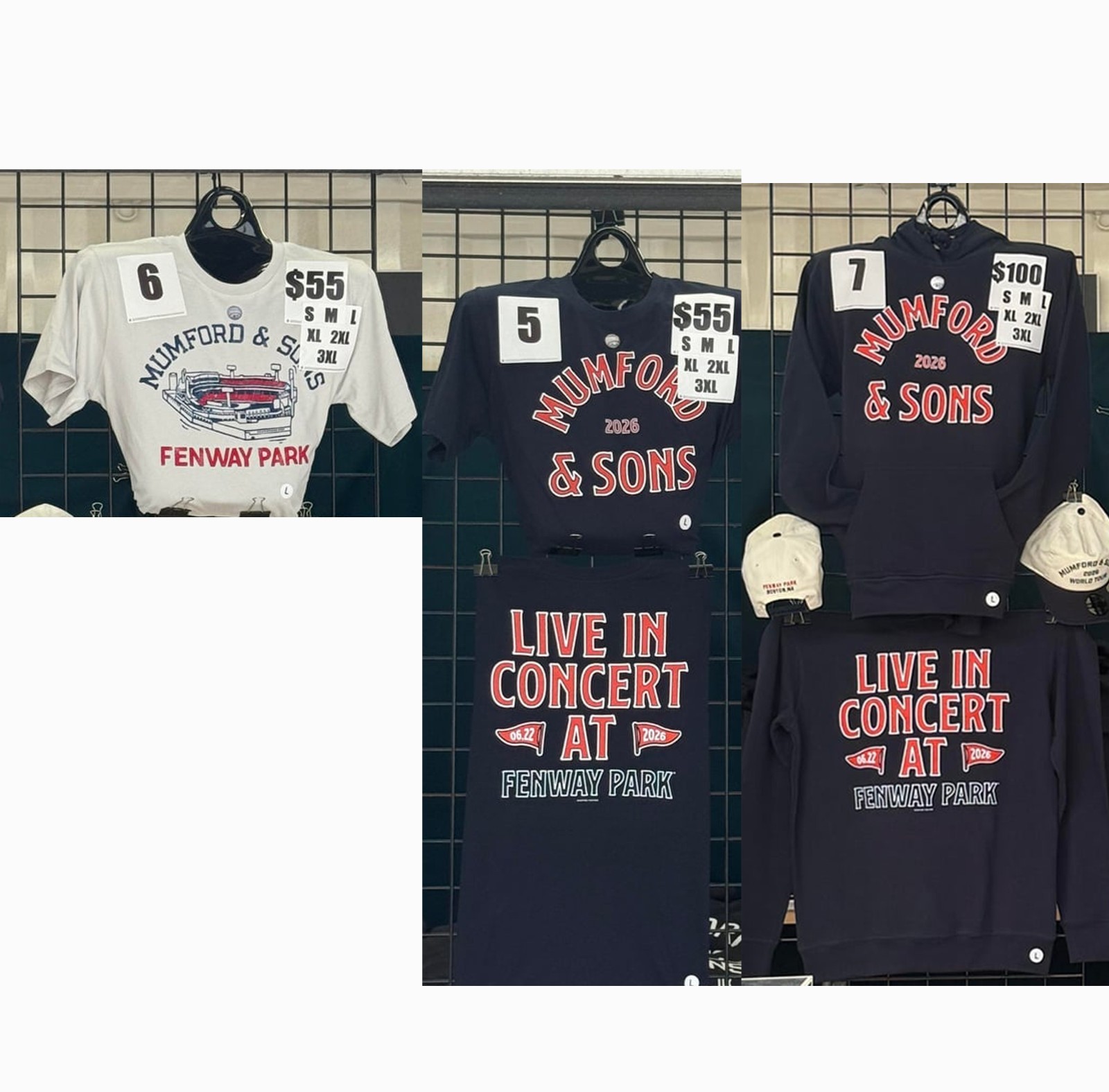 Mumford Sons June 22 2026 Fenway Park Boston Massachusetts Tour T-Shirt Reprint