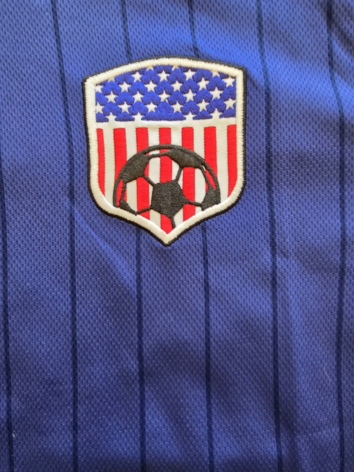 NWT Brooklyn Cloth USA Soccer Jersey Men’s L, Retro Pinstripe Collar Shirt