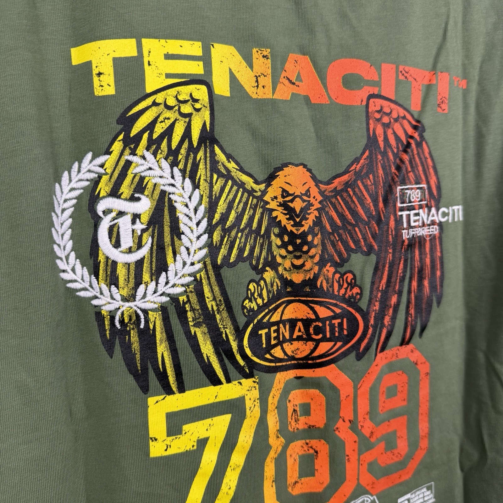 Tenaciti Men’s Green Biker Streetwear Shirt NWT Size Medium