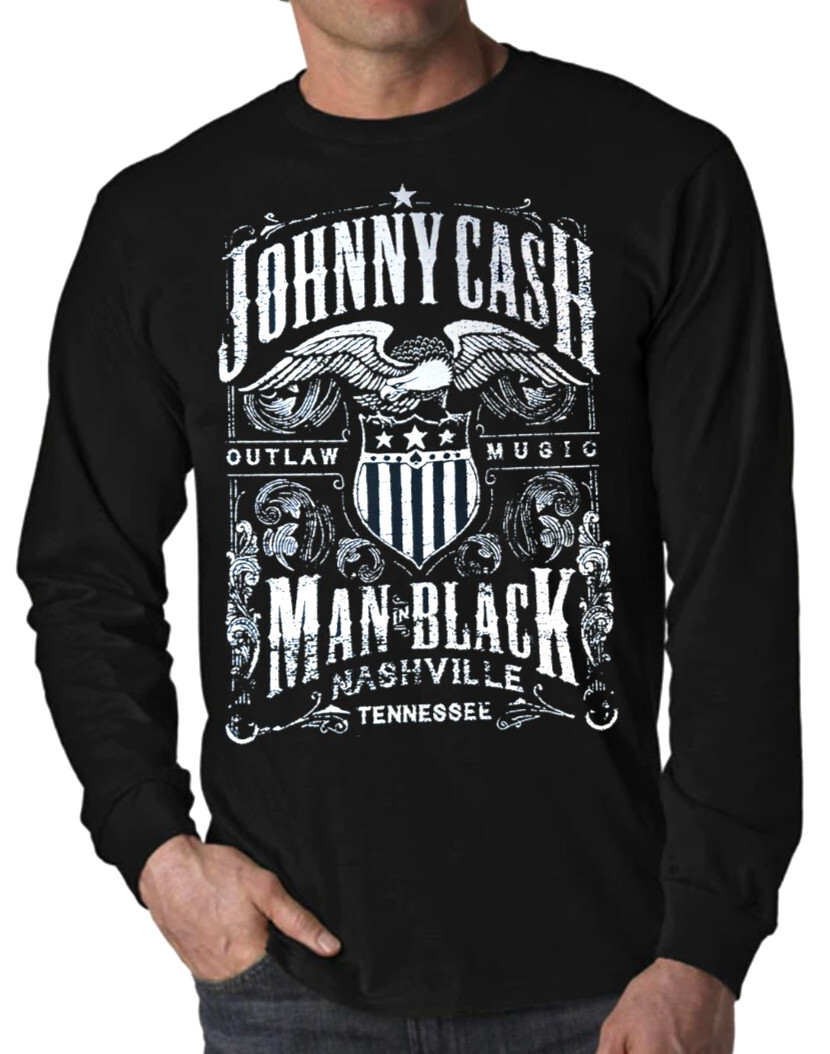 JOHNNY CASH NASHVILLE PUNK ROCK BAND long sleeve shirt Men’s Sizes