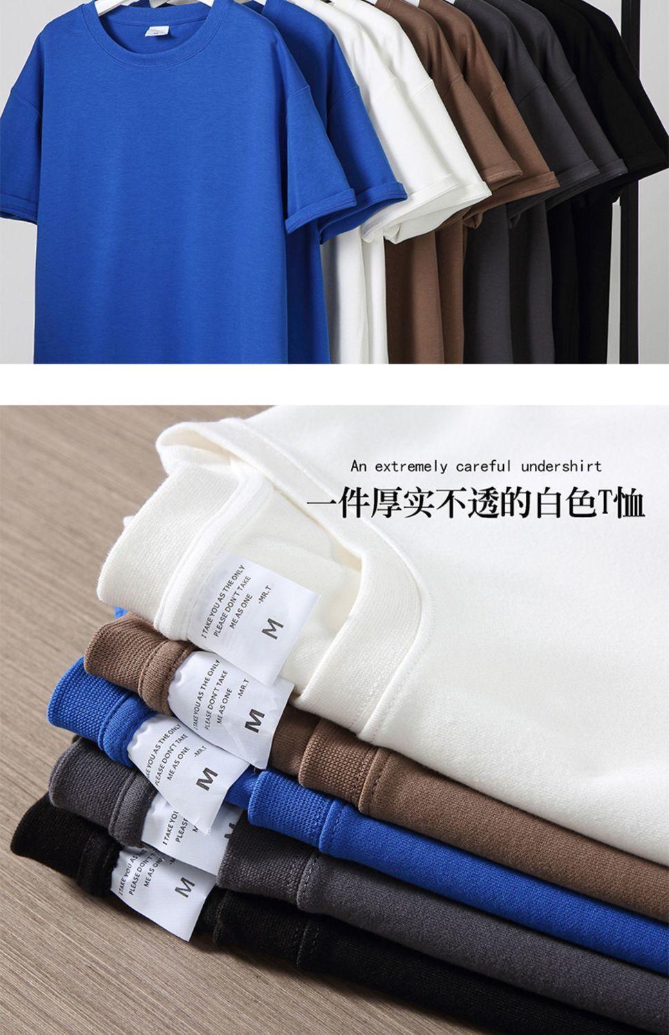 Men’s Premium 500gsm Heavyweight Cotton Tee Thick Crew Neck Short Sleeve Tshirt