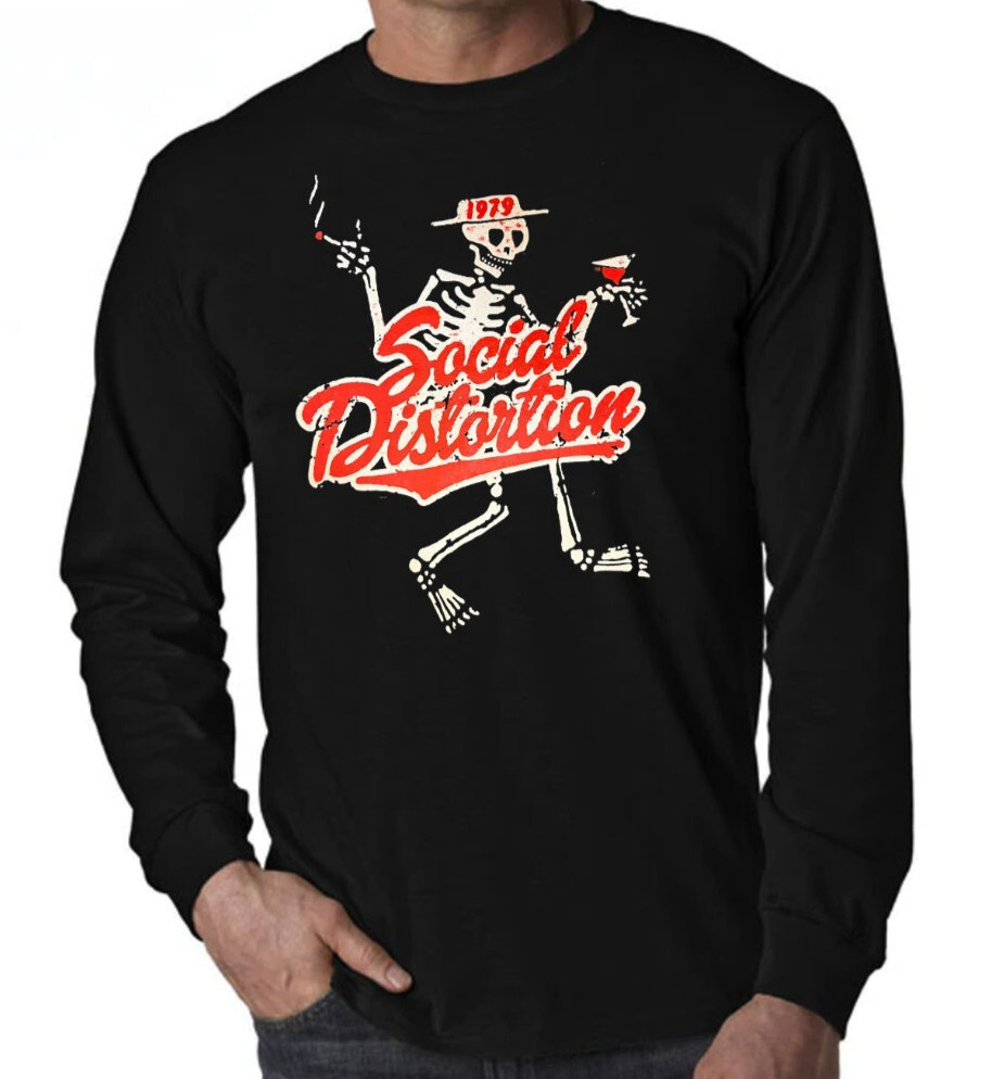 Social Distortion 1979 American Punk Rock Band Men’s Black Long Sleeve