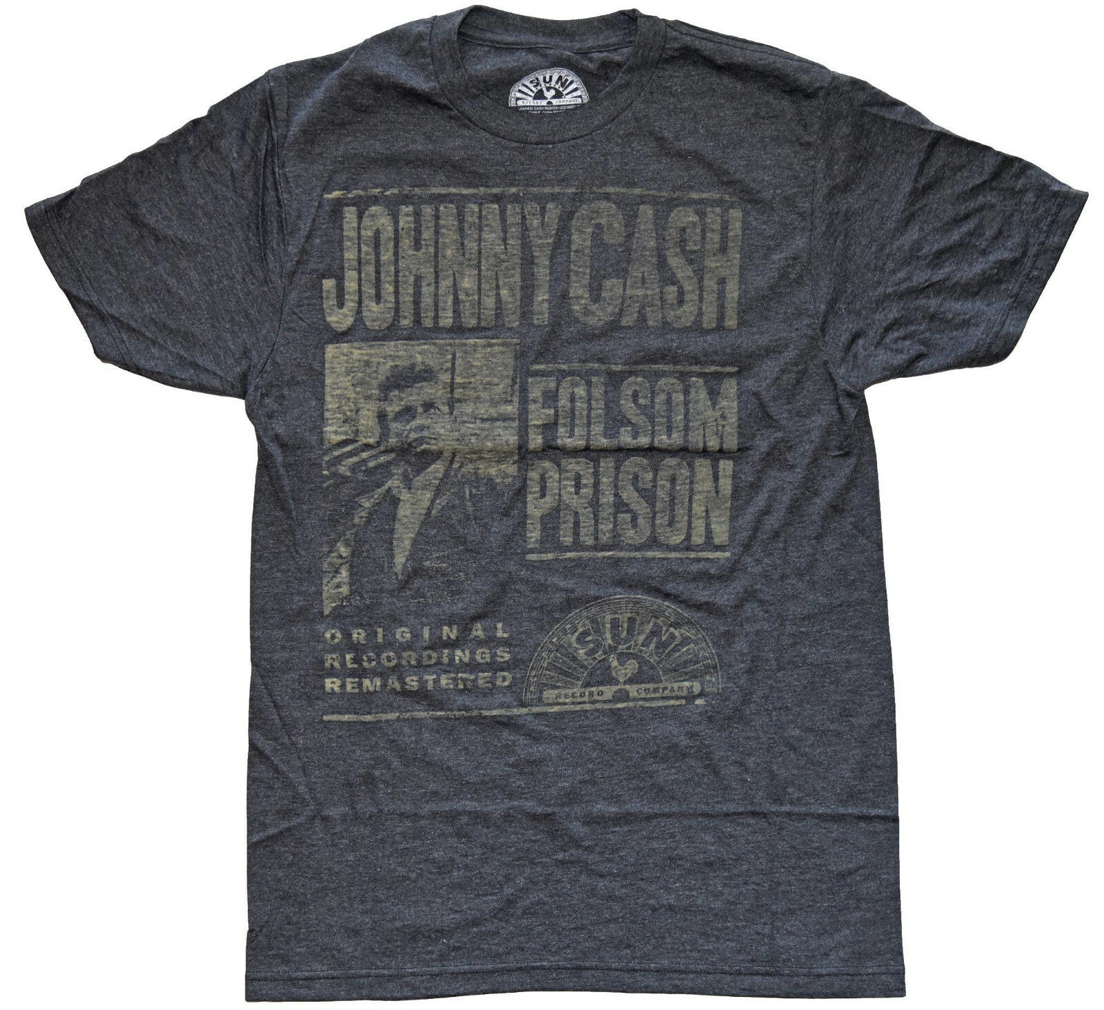Johnny Cash Folsom Prison Vintage Distressed Design Men’s T-Shirt New