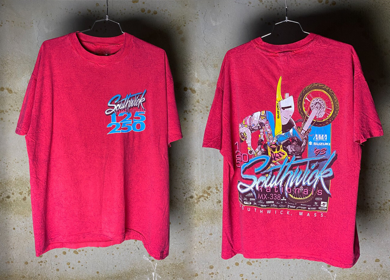 Vintage 1993 Southwick Pro Motocross National Single Stitch T-Shirt featuring Gu