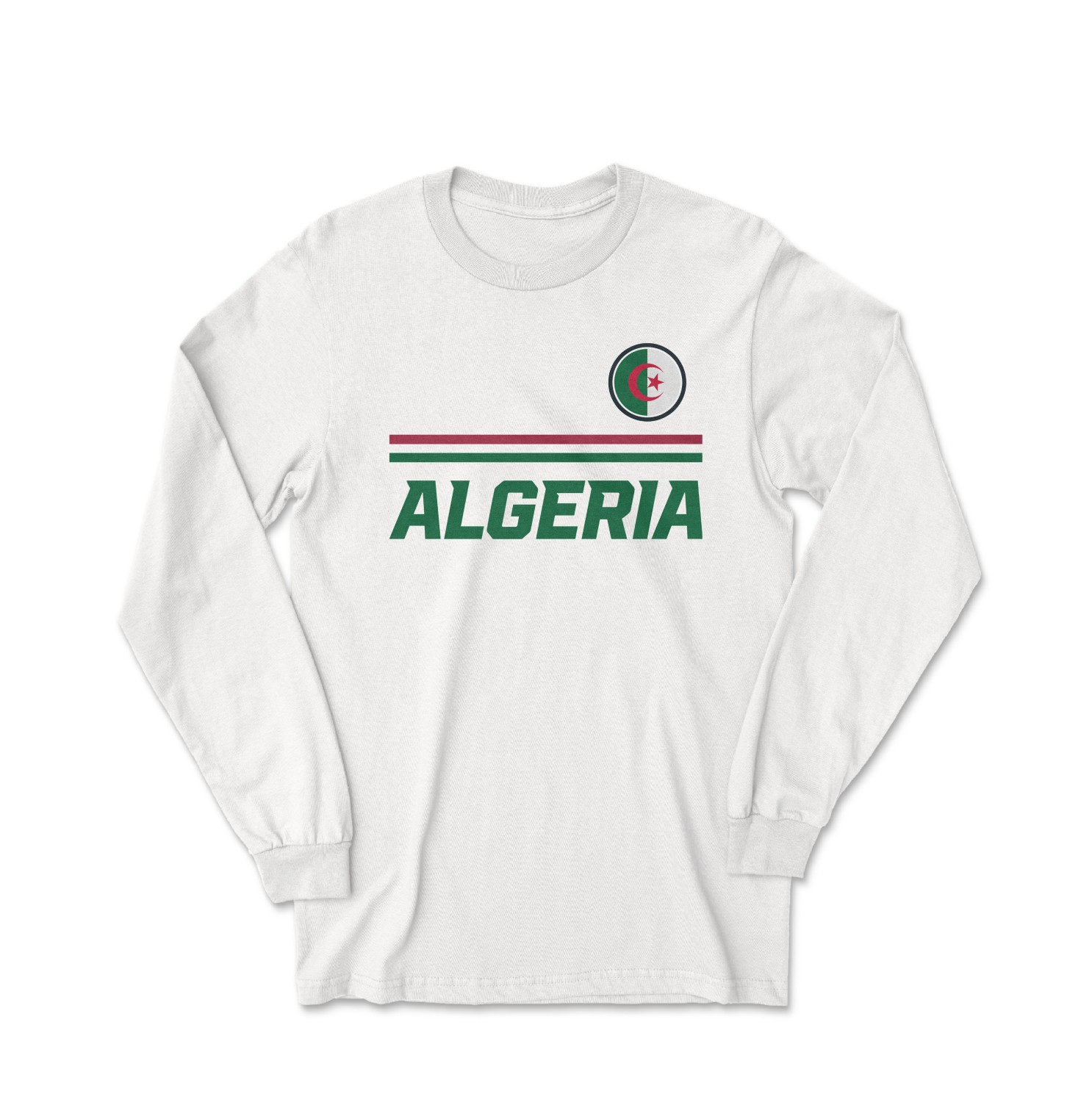 Algeria Soccer Fans Mahrez 7 Jersey Style Long Sleeve T-Shirt