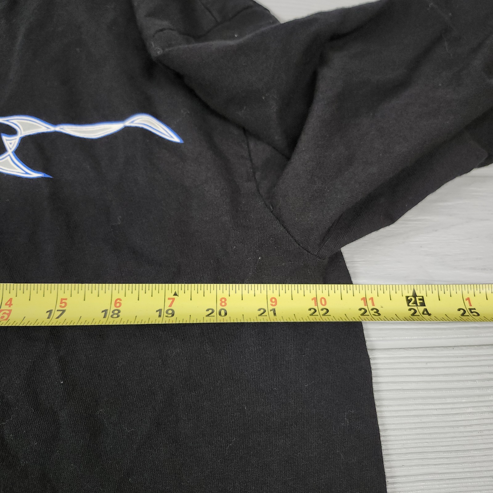 Vintage Y2K Old Navy Black Silver Cyber Skater Long Sleeve TShirt Size M