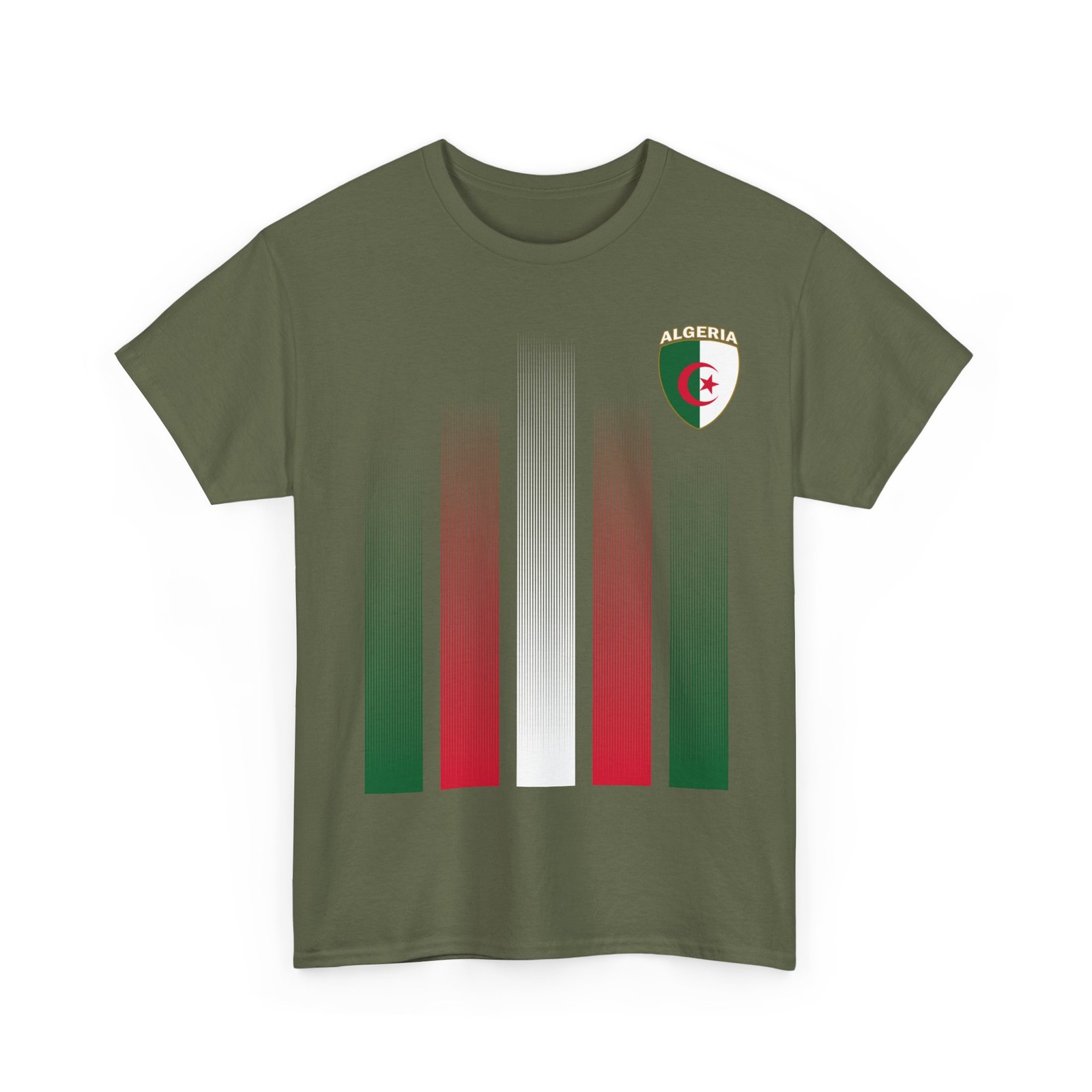 Algeria Soccer Retro Tee, Algerian Flag Soccer 2026 Jersey Style T-Shirt
