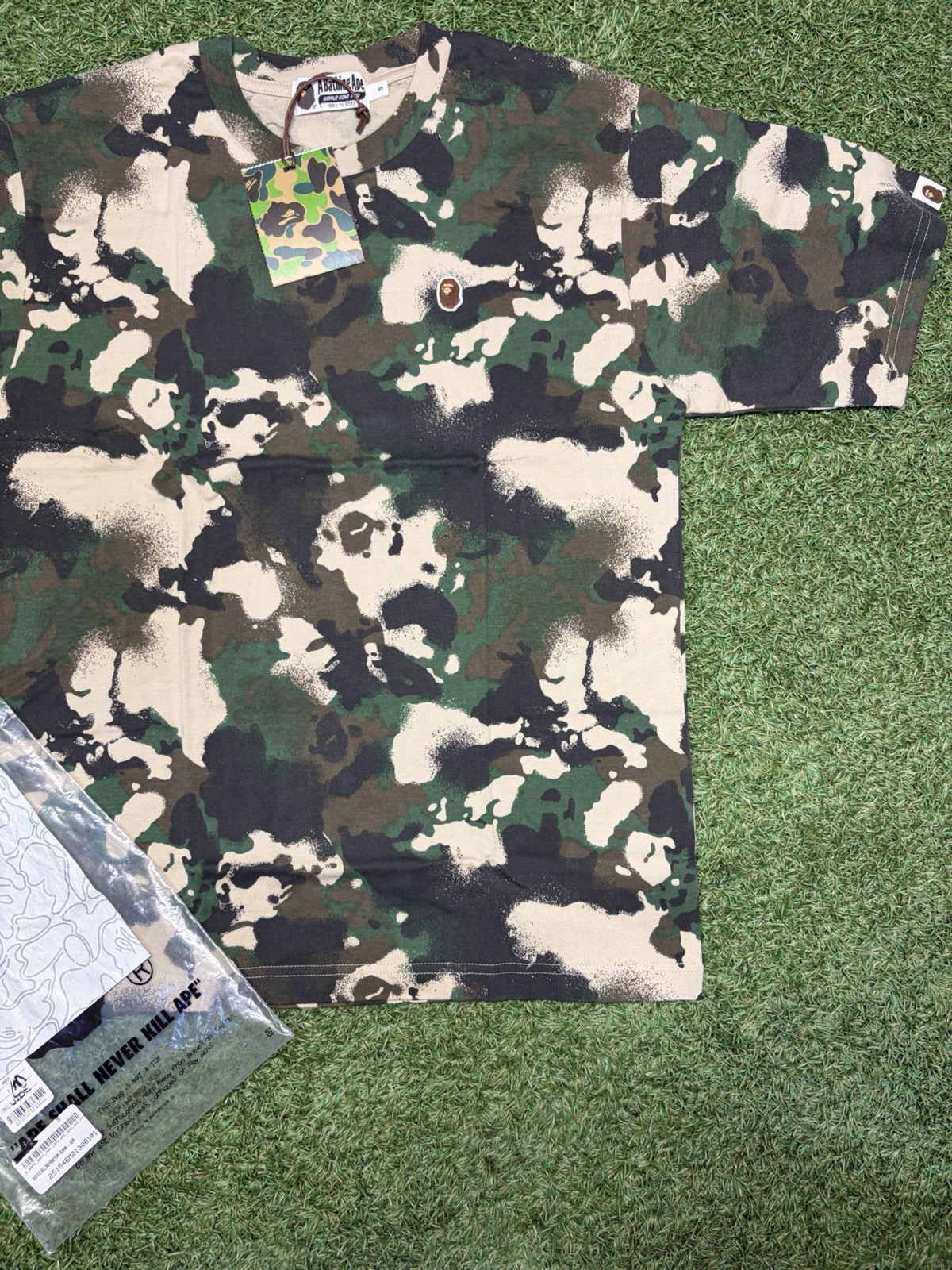 A Bathing Ape Map Camo Ape Head One Point Relaxed Fit Tee