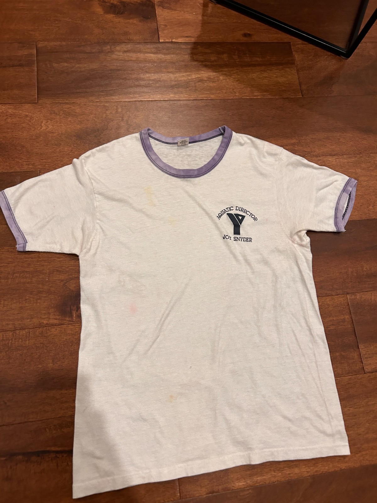 Vintage YMCA Ringer T Shirt – 70s – Aquatic Director – Size L