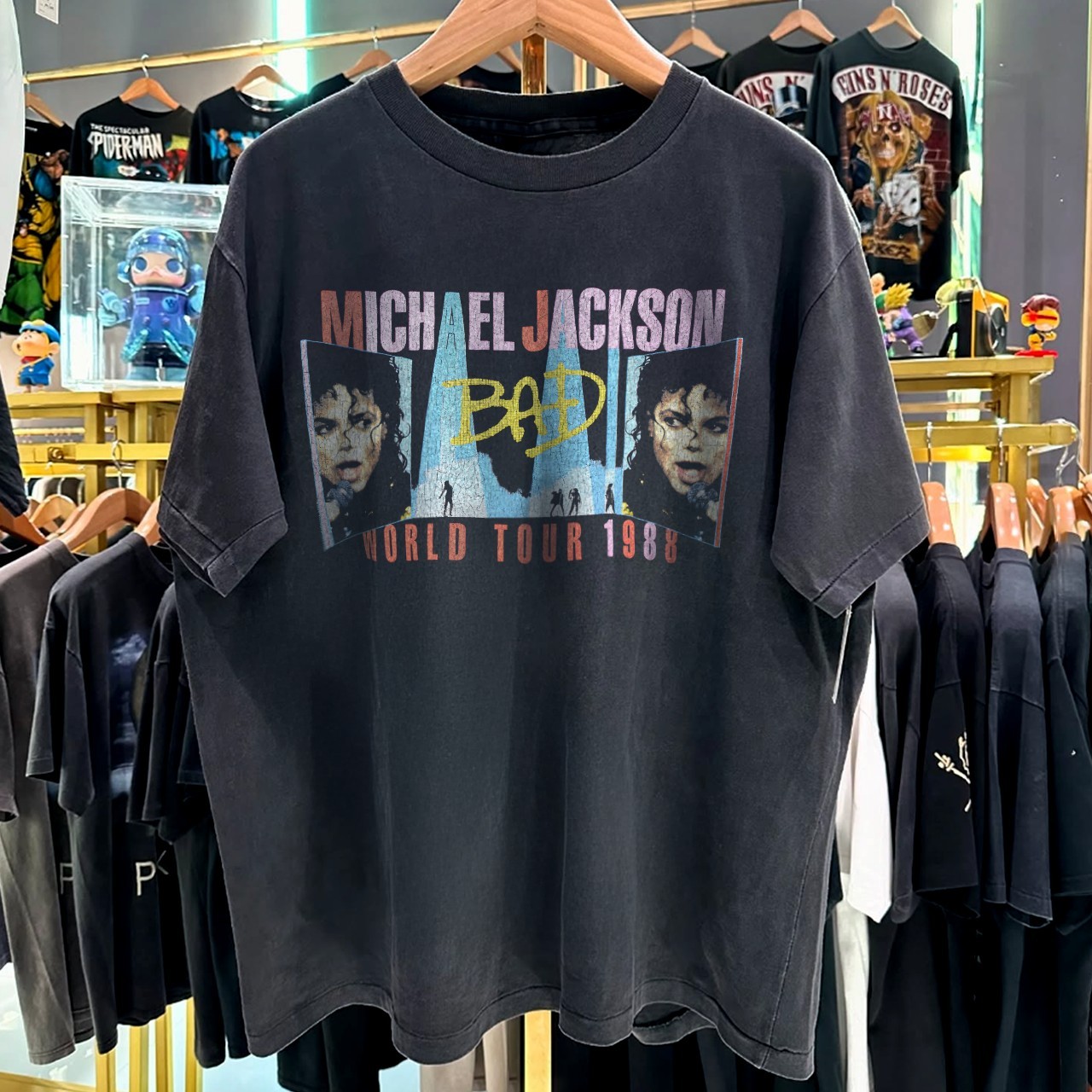 1988 Michael Jackson Bad World Tour Classic T-Shirt Black XL