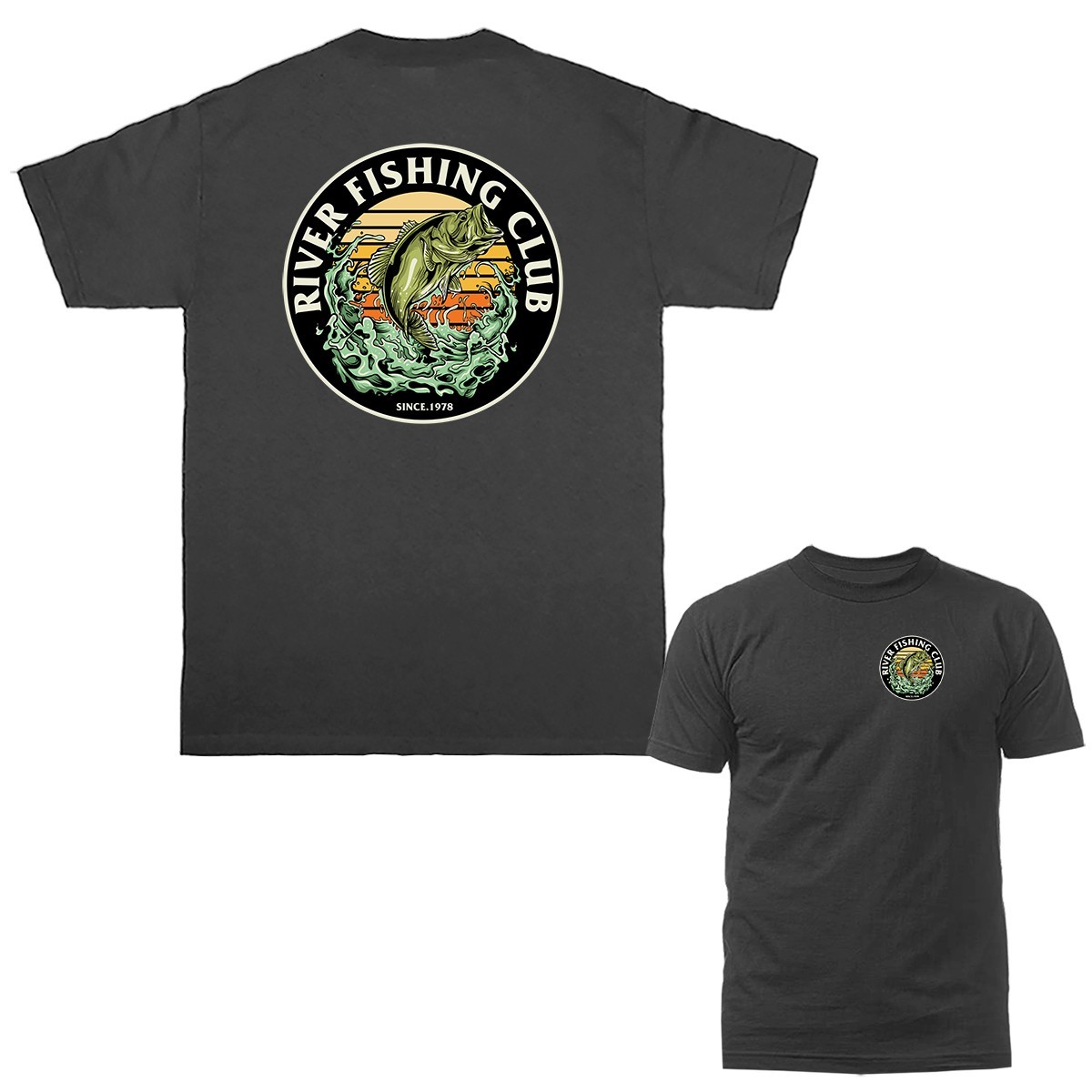 River Fishing Club Fishing Outdoor Sports T-Shirt