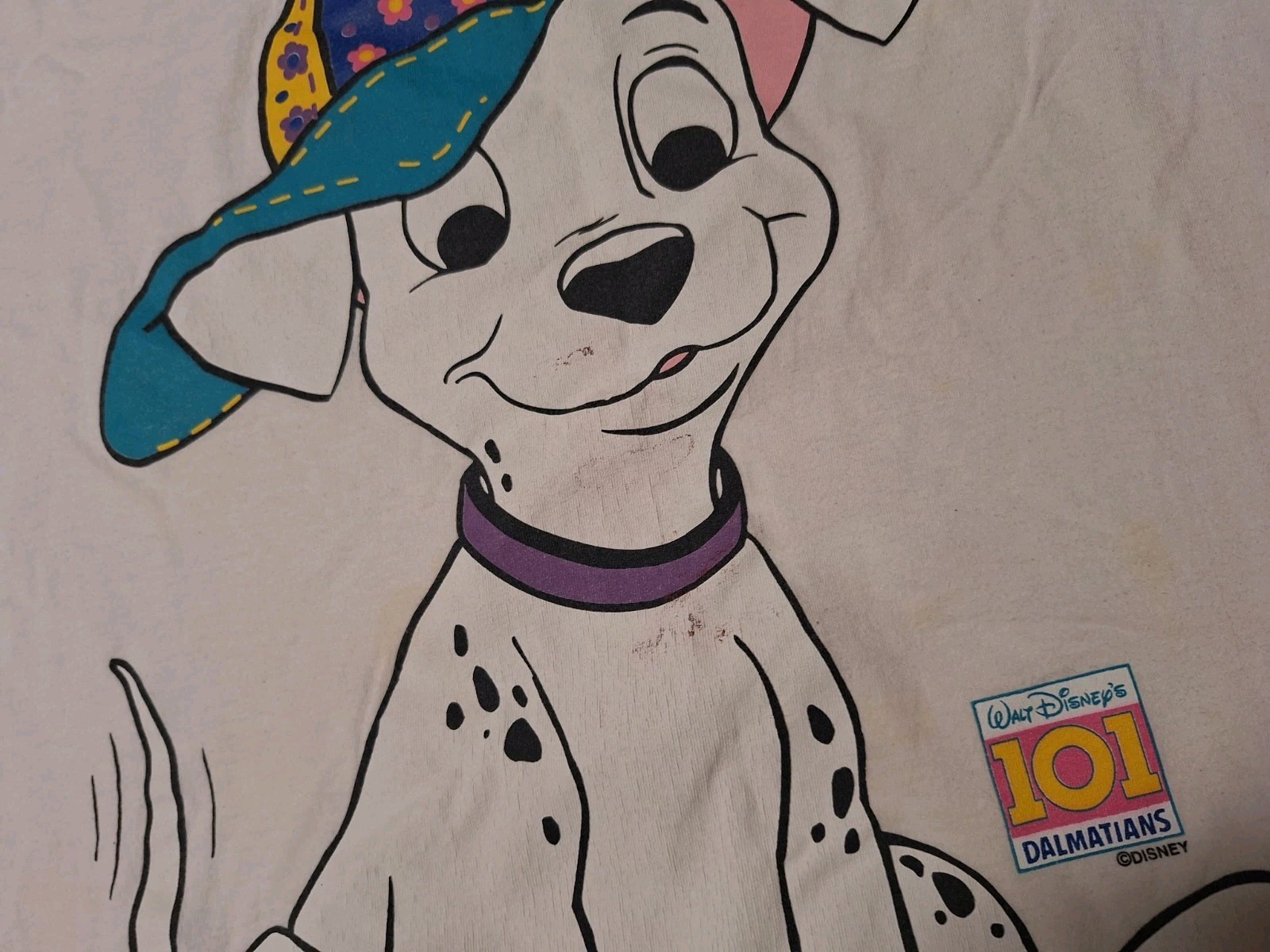 Vintage 90s 101 Dalmatians Cartoon Tv Movie Animal Retro Disney Shirt L DOG