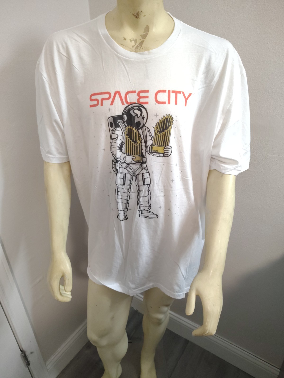Space City Astronaut Holding Astros Championship Trophys 2017 2022 T Shirt 4XL