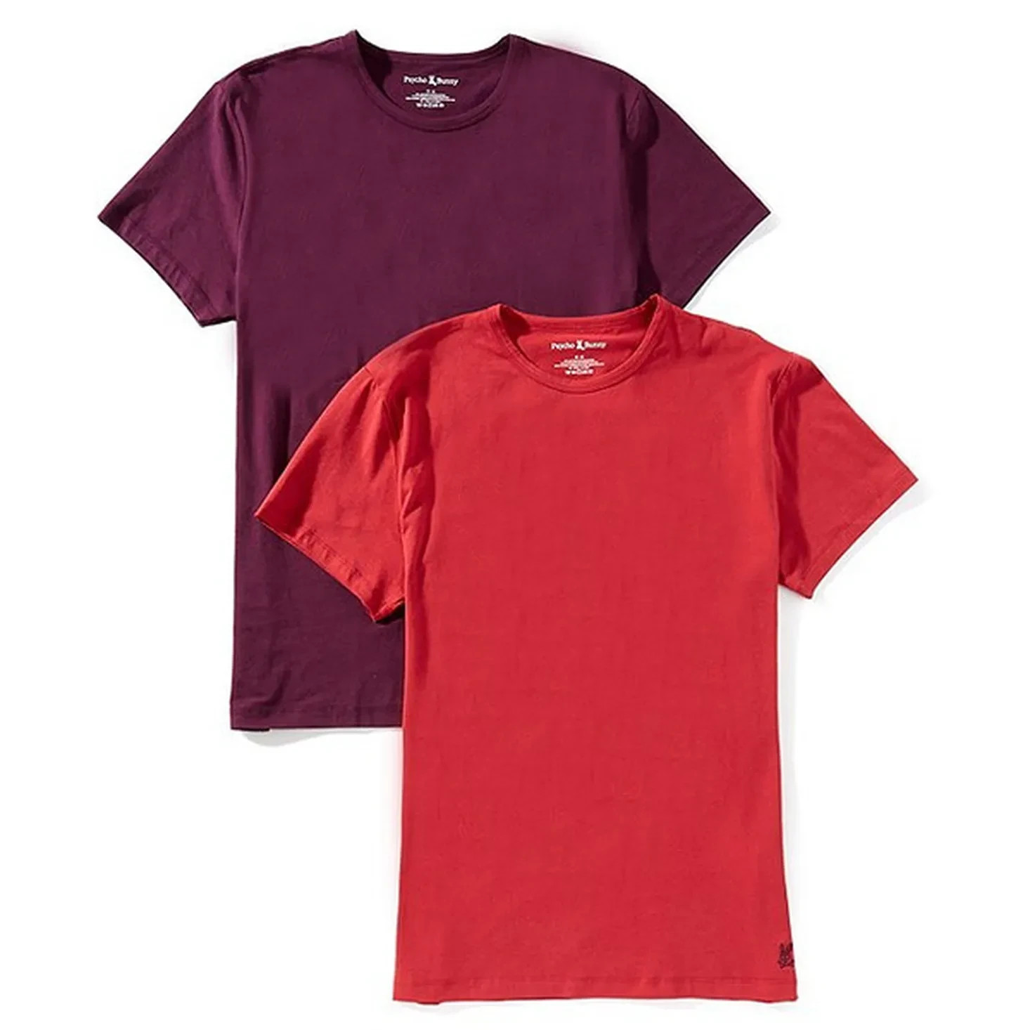 Psycho Bunny Shirt 2 Pack Mens Potent Purple Cotton Large Crew Neck T-Shirts