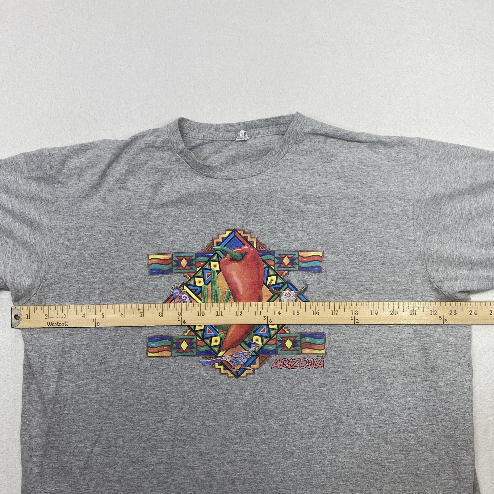 Arizona Chili Pepper T Shirt Adult XL Heather Gray Short Sleeve