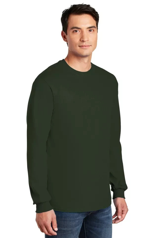 Gildan G540 Men’s Heavy Cotton Preshrunk Tshirt Long Sleeve Crew Neck T-Shirt