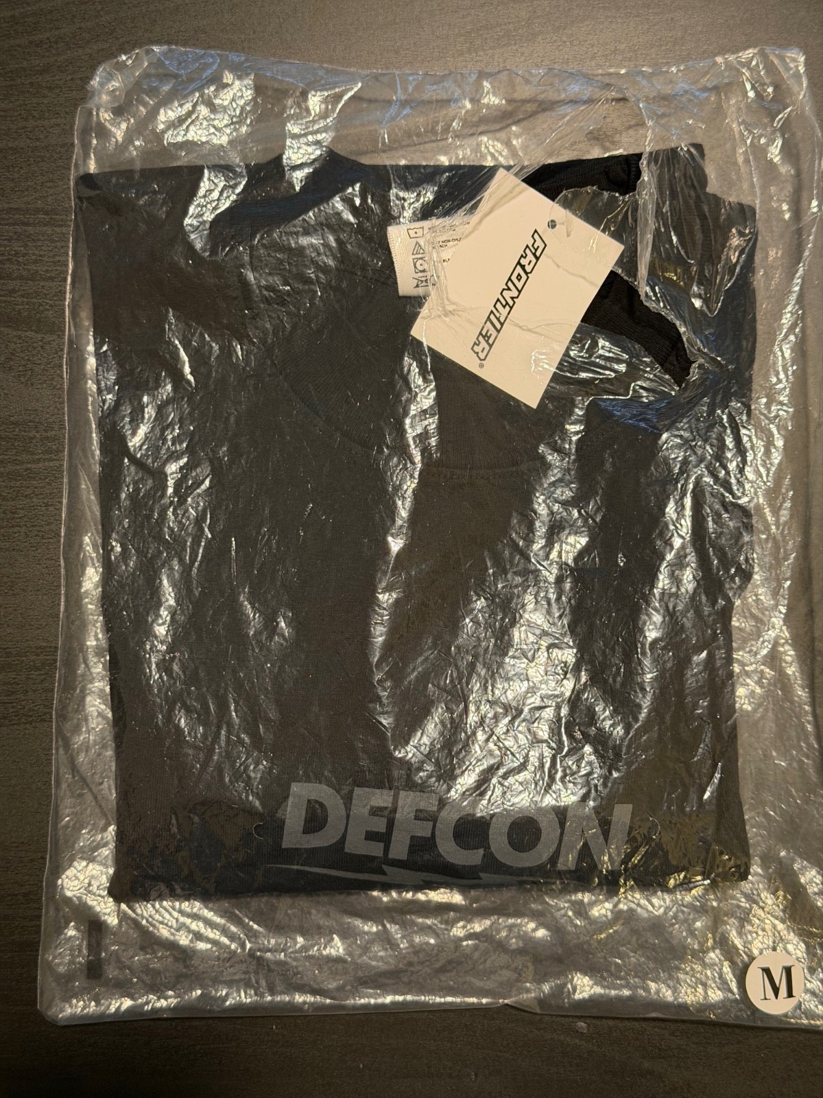 DEFCON X FRONTIER Tonal Logo Tee Black Sz M New Rare