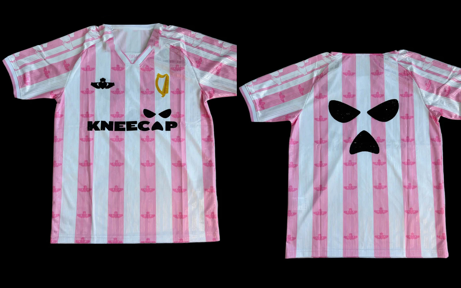 Kneecap Band Full Size S to Polyester Pink T-shirt 3D 2-sides K1589