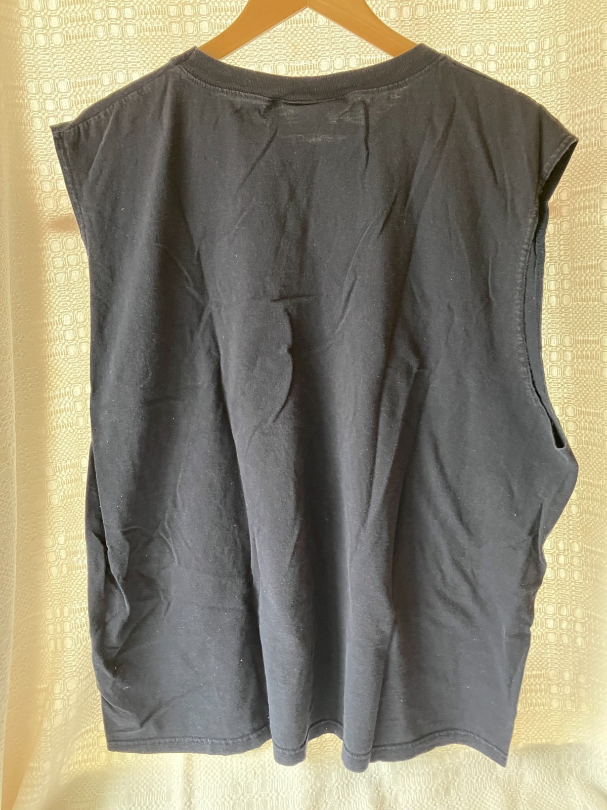 Vtg Basic Editions Navy Blue Muscle Tank Mens XL