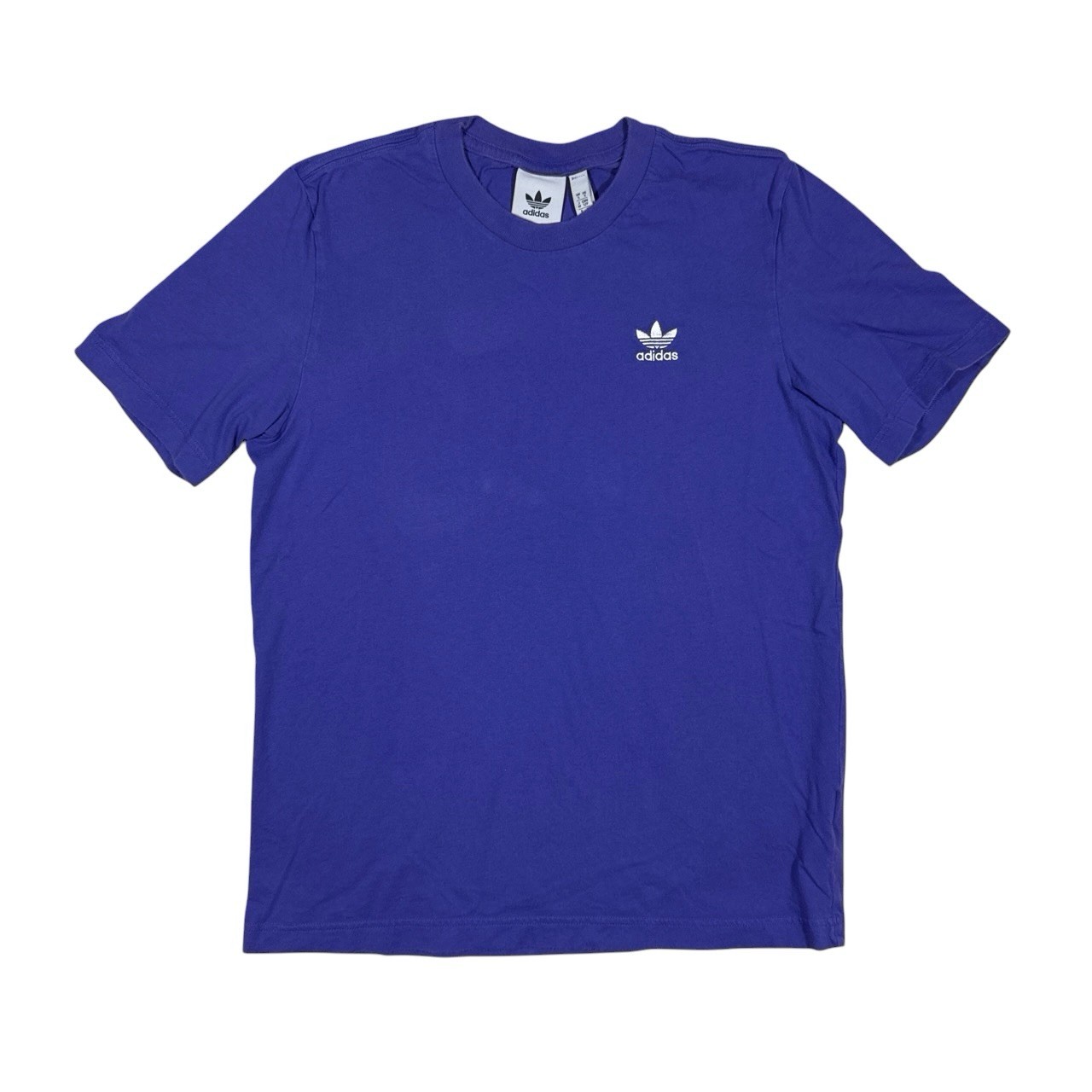 Adidas Embroidered Logo T Shirt Men’s Size Small Purple Short Sleeve Graphic