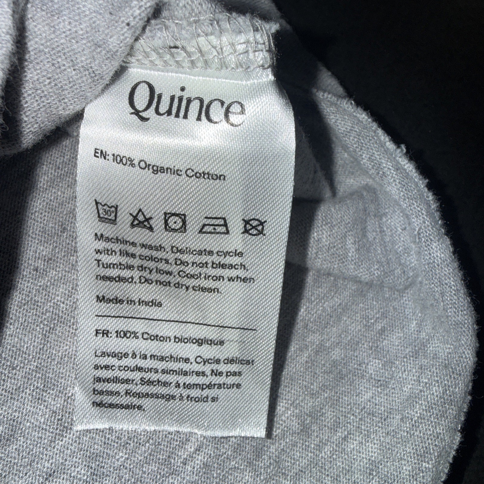 Quince XL Heather Grey Men’s Slub Cotton V-Neck T-Shirt