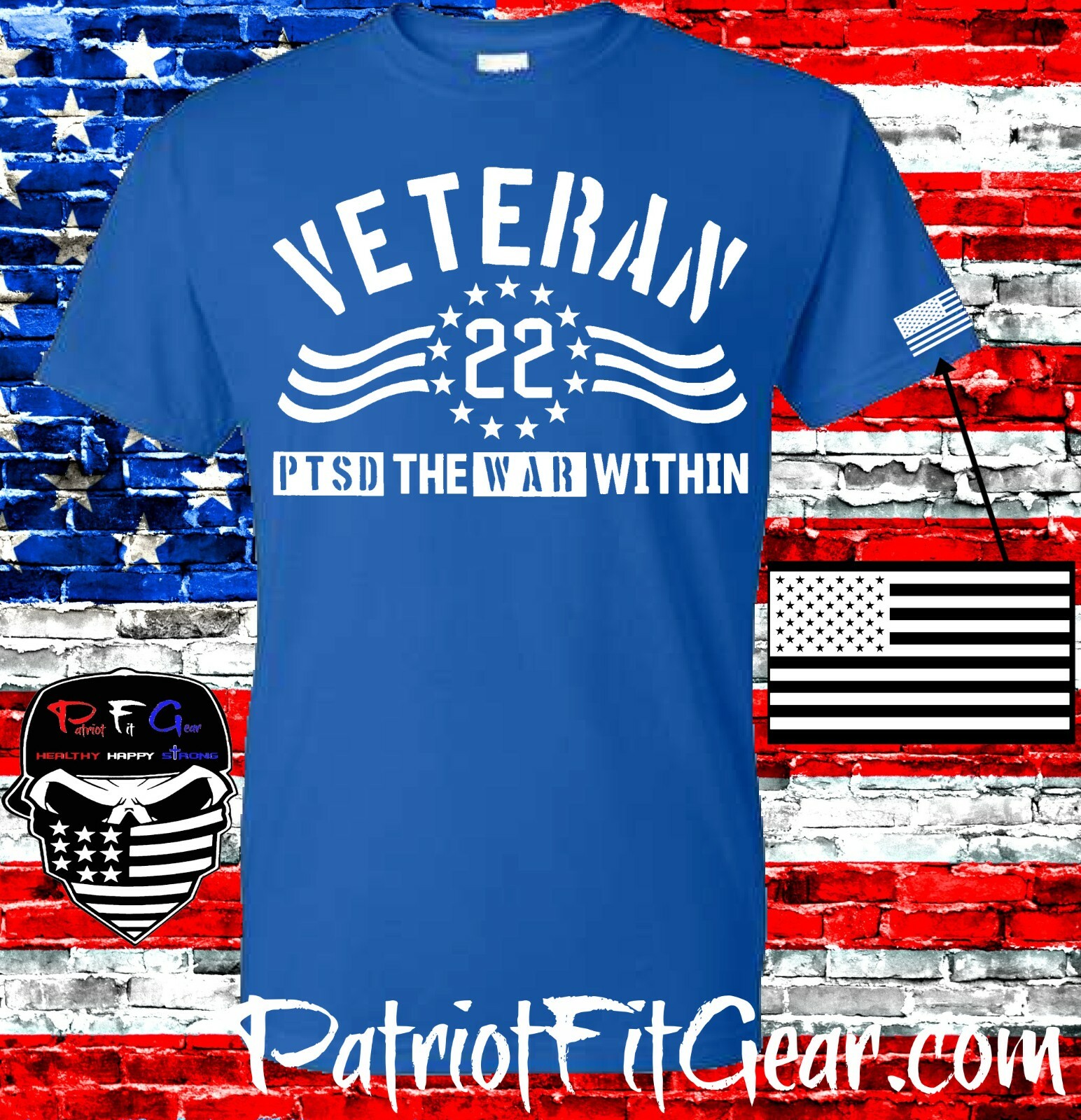 t-shirt,Veteran 22,PTSD The War Within,Support Our Troops,Military,PTSD,22 A Day
