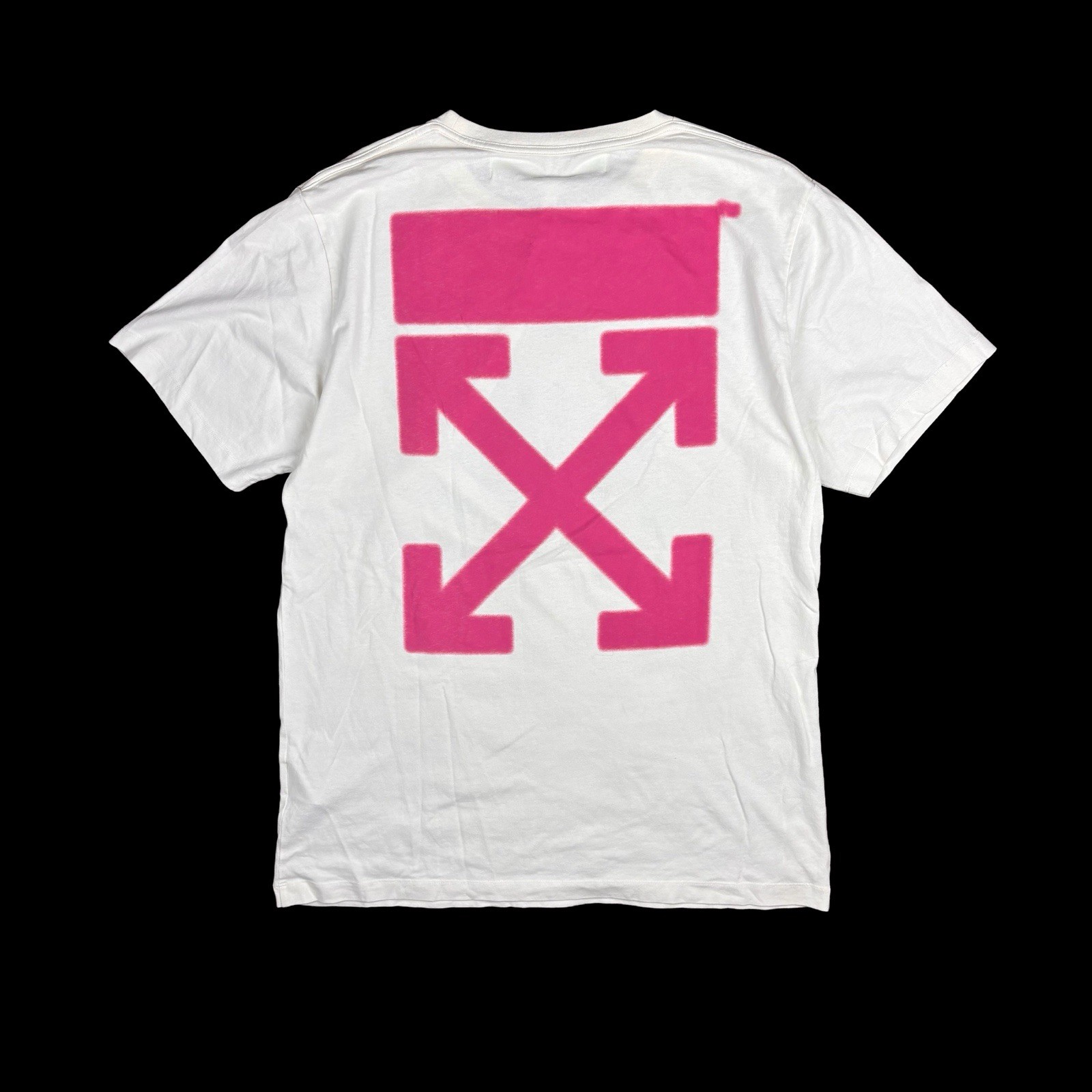 Off-White Virgil Abloh Mens World Hands White Double-Sided Graphic T-Shirt L/XL