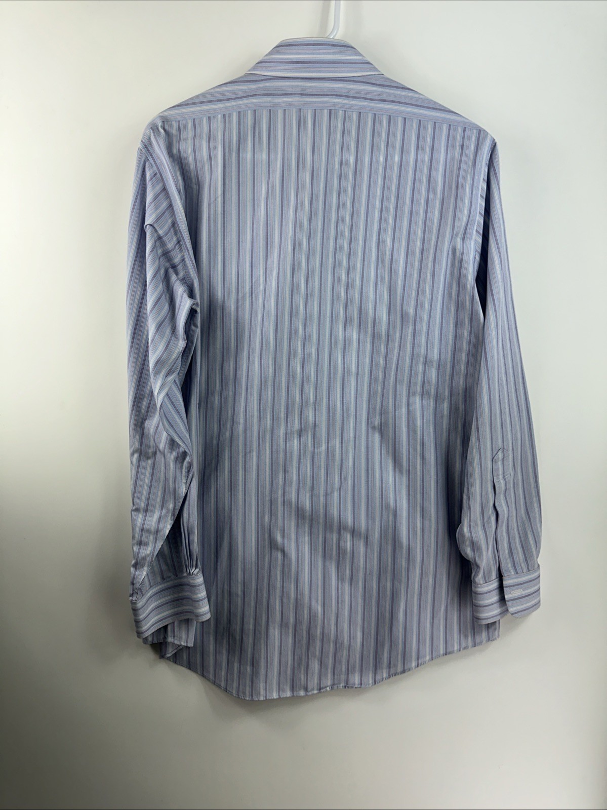Brooks Brothers Classic 16.5 33 Blue White Striped Non-Iron Supima Cotton Shirt