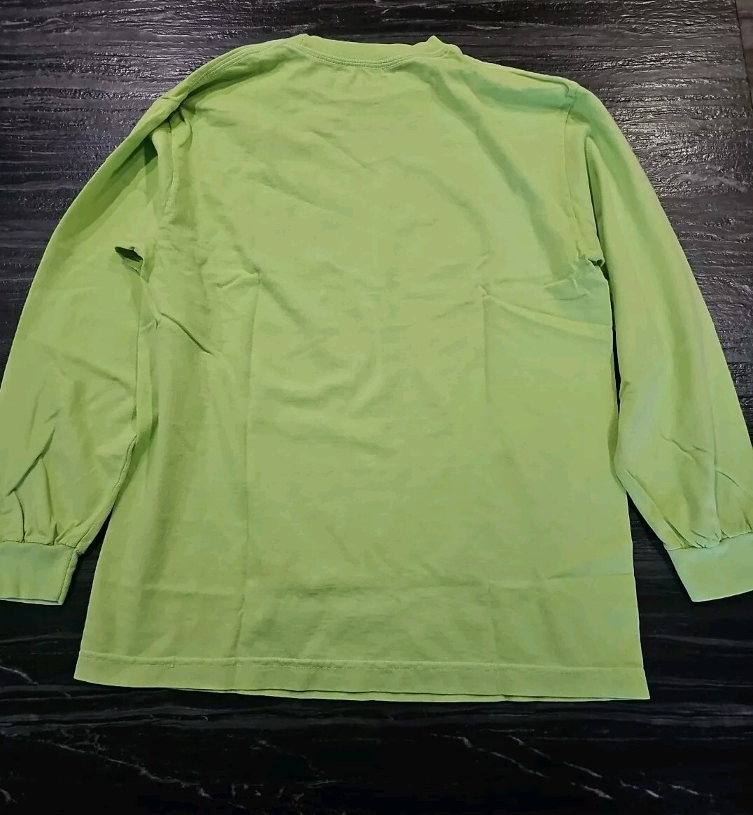Small Pleasures Long Sleeve Life Savers Life Sucks Neon Green Tee