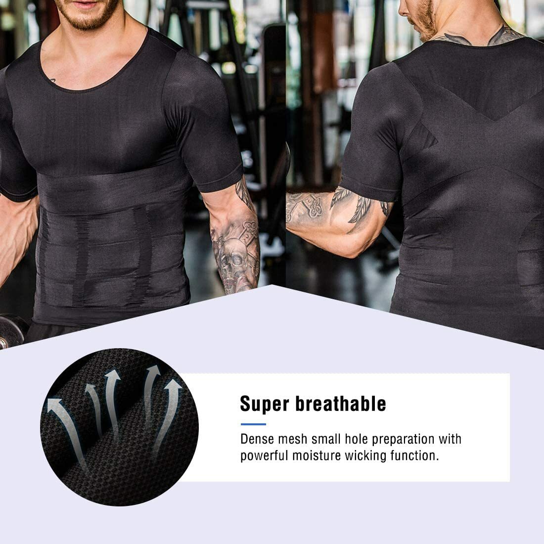 Sculptcore Men’s Body Shaper Compression Ionic Shaping Shirt Slimming Tank Top