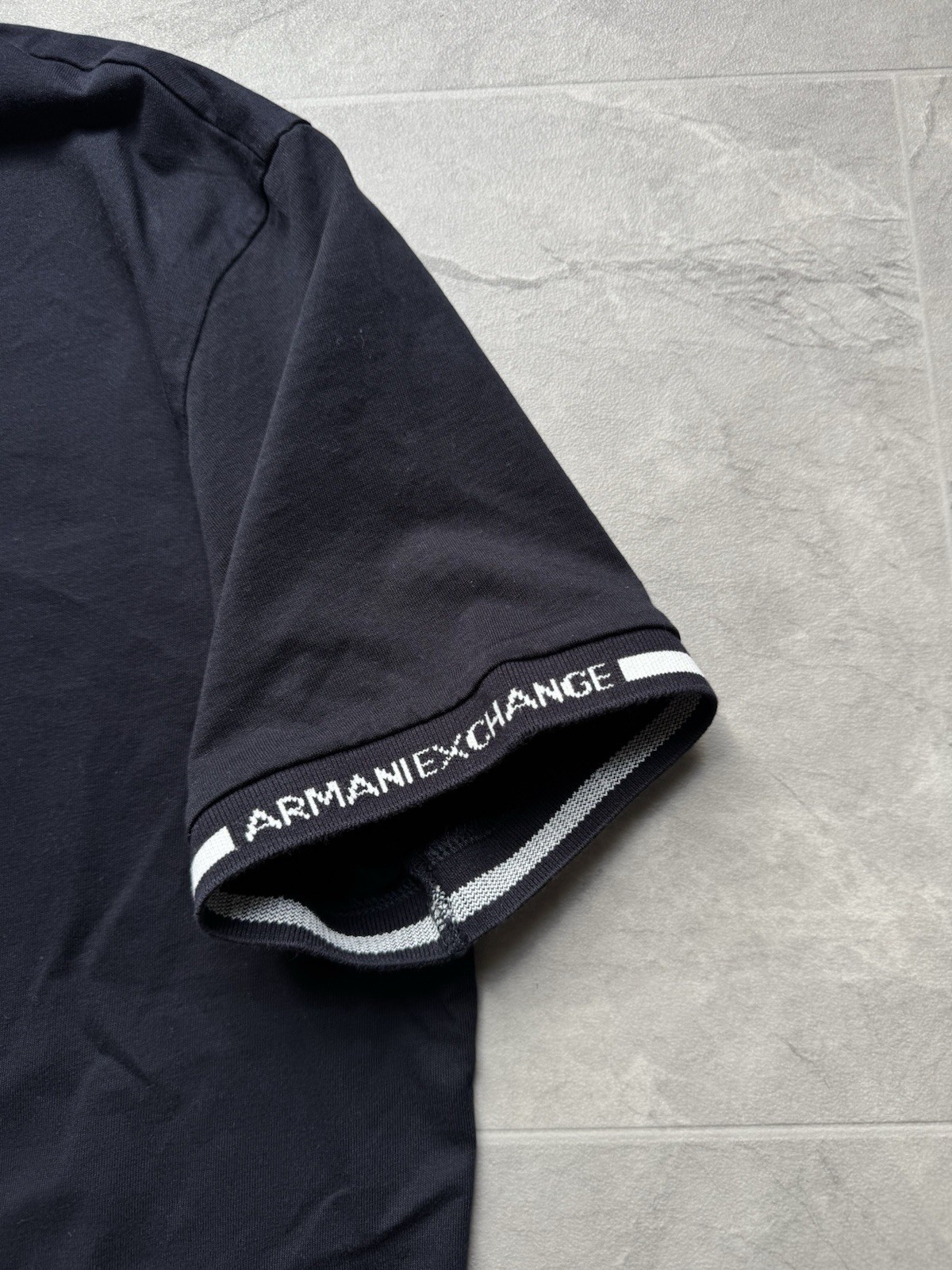 Armani Exchange Men’s Black Regular Fit Crew Neck Short Sleeve Logo Tee M