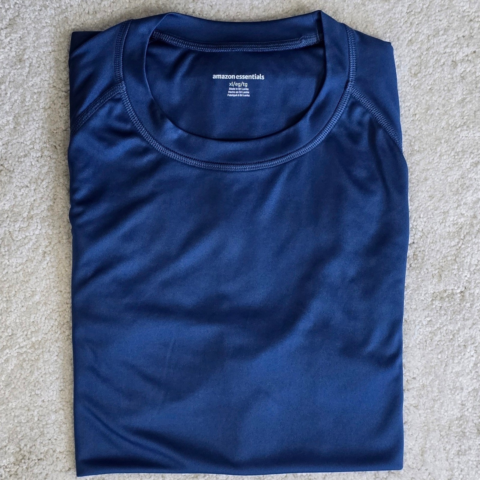 Performance Athletic Tee Shirt Men’s XL Blue Moisture Wicking