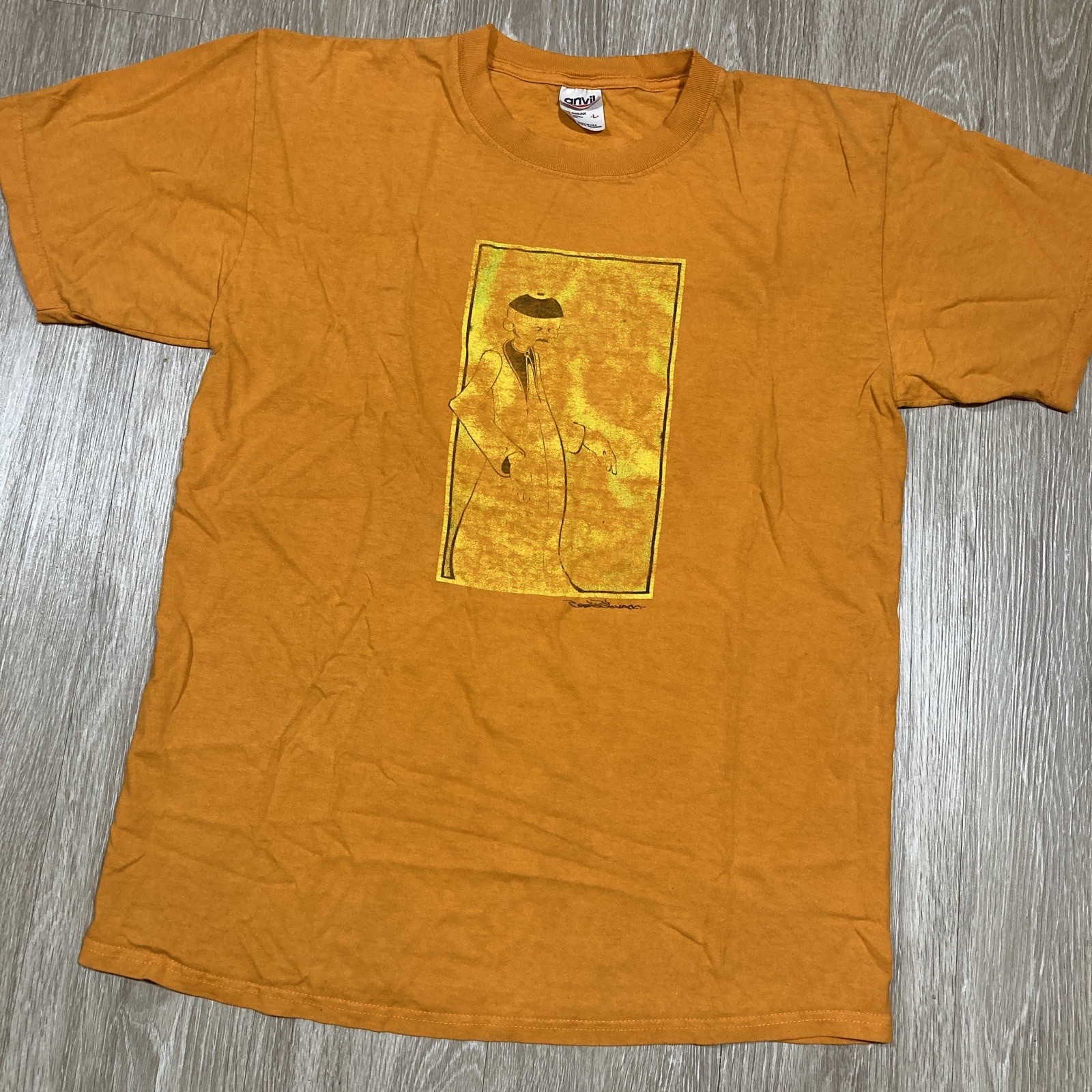 Chinese Painting Shirt L Vintage 90s 00s Y2k China Culture Traditional Tee