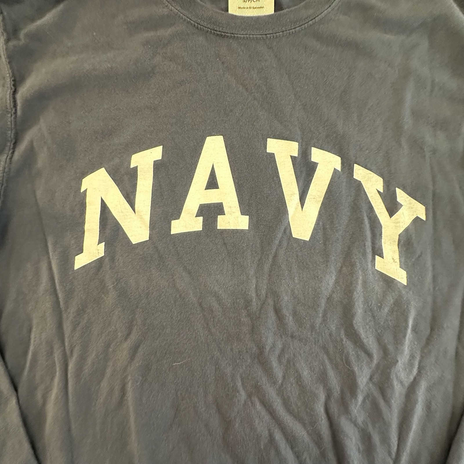 ComfortWash US Naval Academy Navy Arch Logo Long Sleeve T-Shirt
