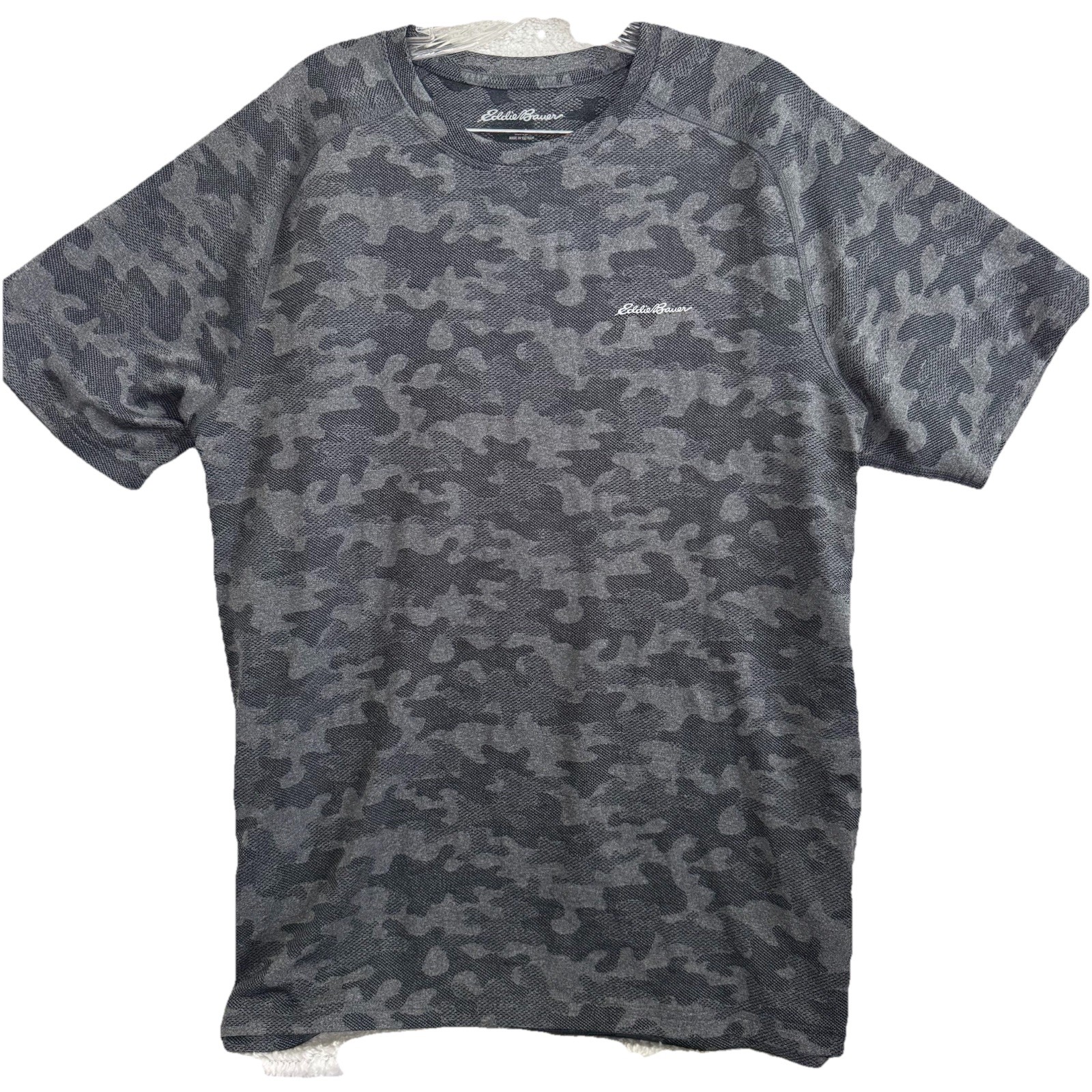 Eddie Bauer Camouflage Size Large Free Dry Polyester/Spandex Short Sleeve