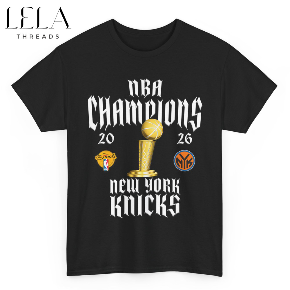 New York Knicks NBA Champions 2026 Tee Trophy Basketball NYK Fans Unisex T-Shirt