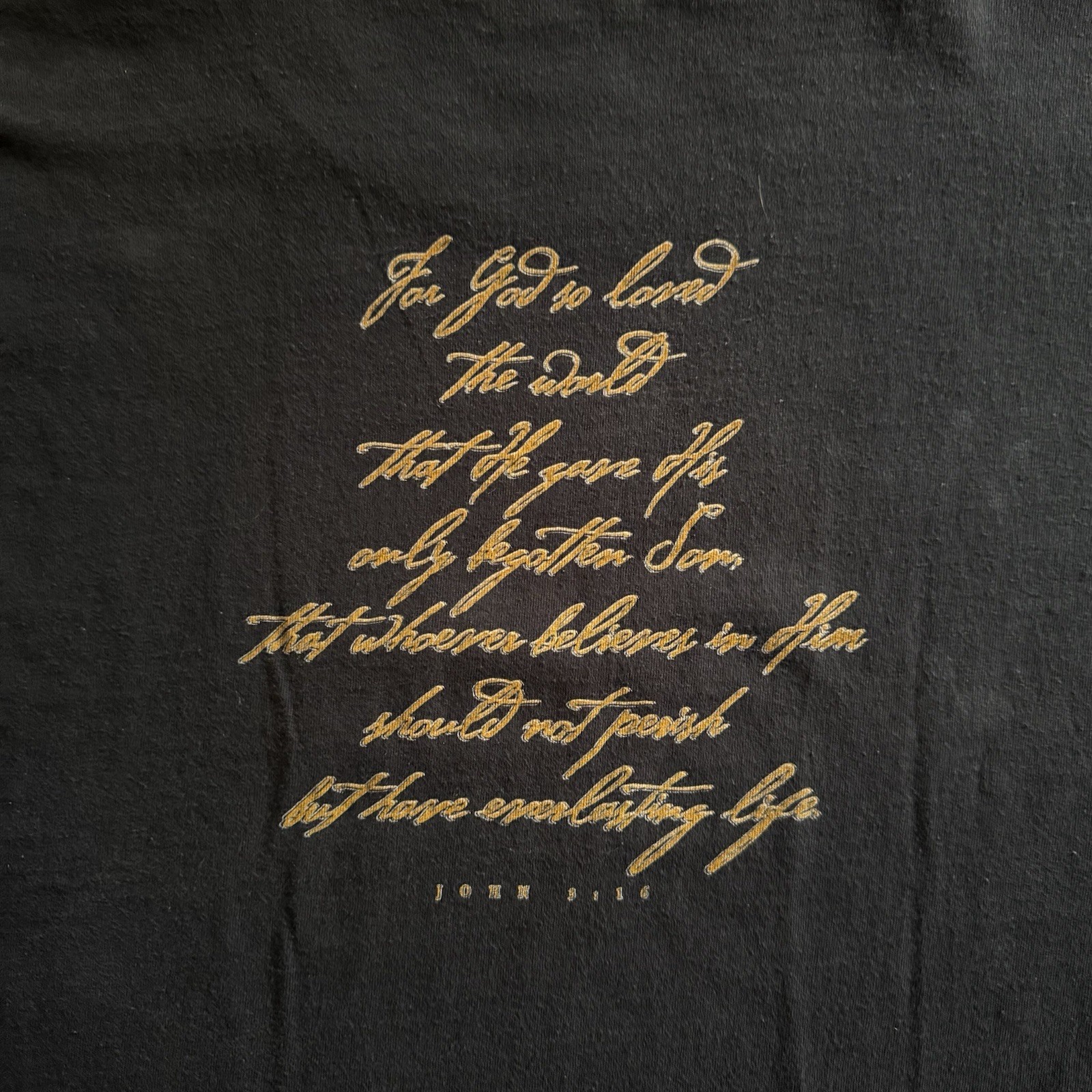 Vintage Living Epistles Public Display Jesus Black Mens XL Shirt USA Lightning