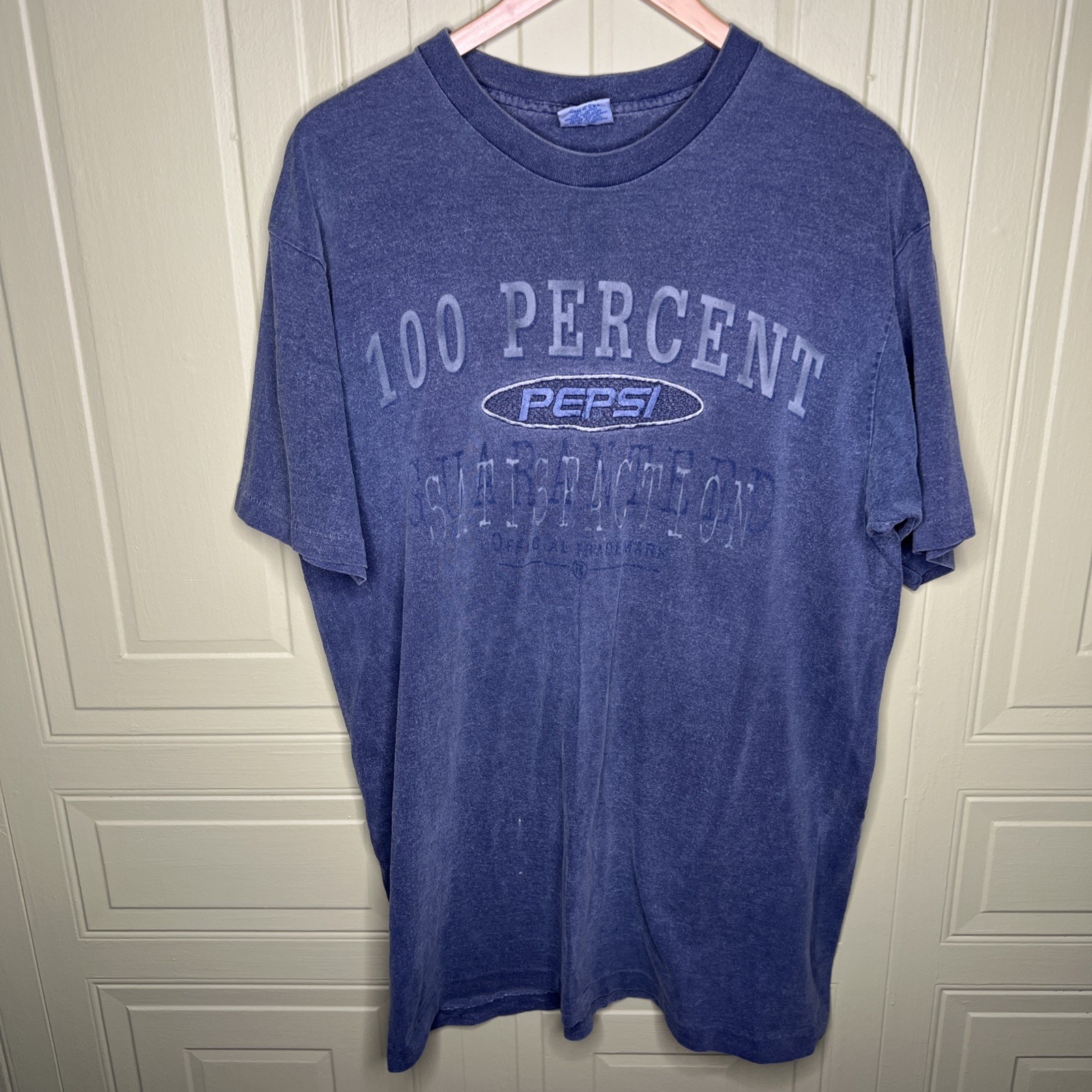 Vtg Pepsi 100 Percent Guaranteed Shirt Mens L/XL Gray Nothing Else is a Pepsi