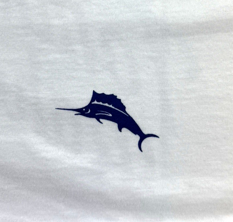 Tommy Bahama Men’s Graphic T / Big-Tall / White / 100% Cotton / AZUL SAILS